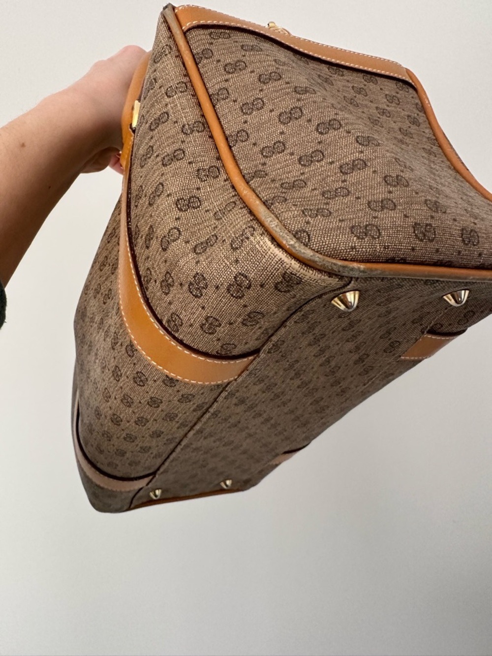 Gucci GG Monogram Leather Boston Bag - Picture 12 of 14
